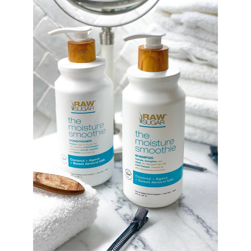 Raw Sugar Moisture Smoothie Shampoo Infused with Coconut + Agave + Sweet Almond Milk - 30 fl oz