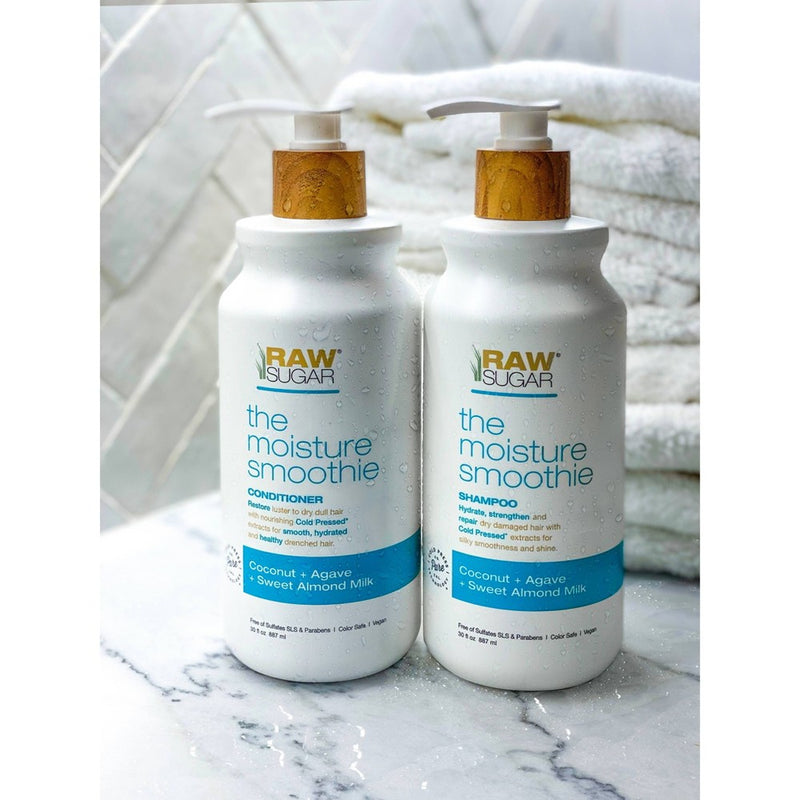 Raw Sugar Moisture Smoothie Shampoo Infused with Coconut + Agave + Sweet Almond Milk - 30 fl oz