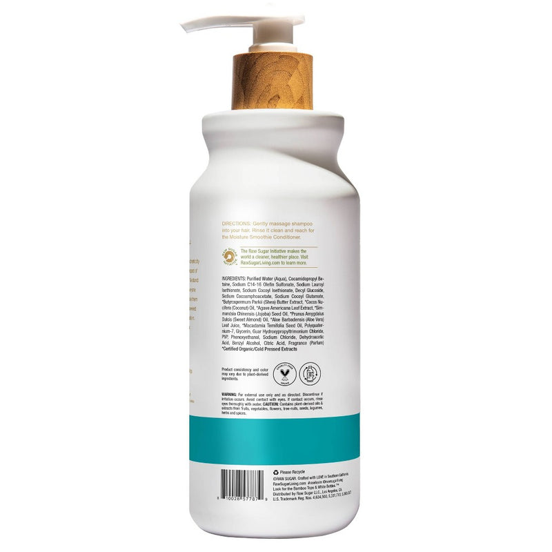 Raw Sugar Moisture Smoothie Shampoo Infused with Coconut + Agave + Sweet Almond Milk - 30 fl oz