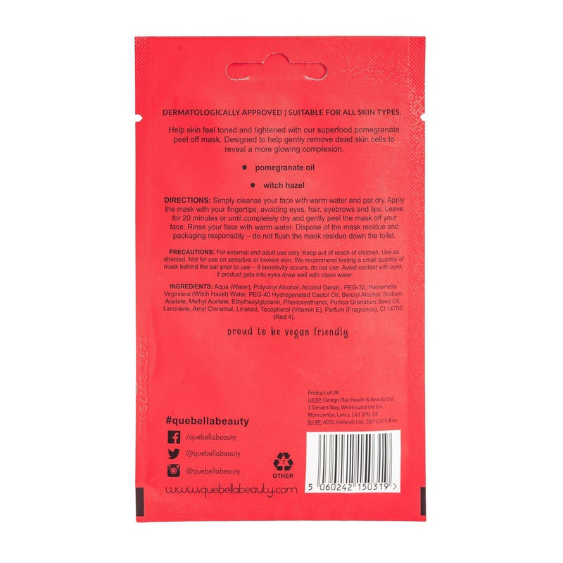 Que Bella Refreshing Pomegranate Peel Off Mask - 0.5oz