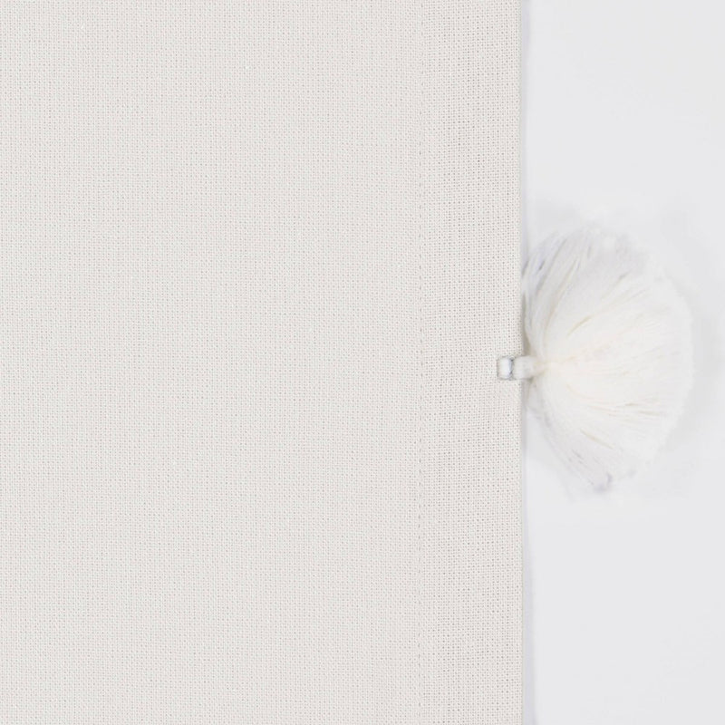 1pc 50"x84" Light Filtering Ardmore Pom Pom Light Window Curtain Panel Off White - Mercantile