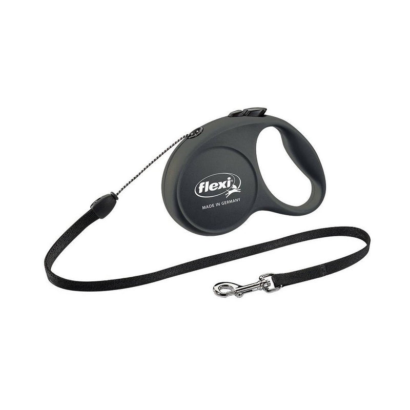 Flexi Fun Retractable 16ft Dog Leash - Black - S - 18 to 26lbs