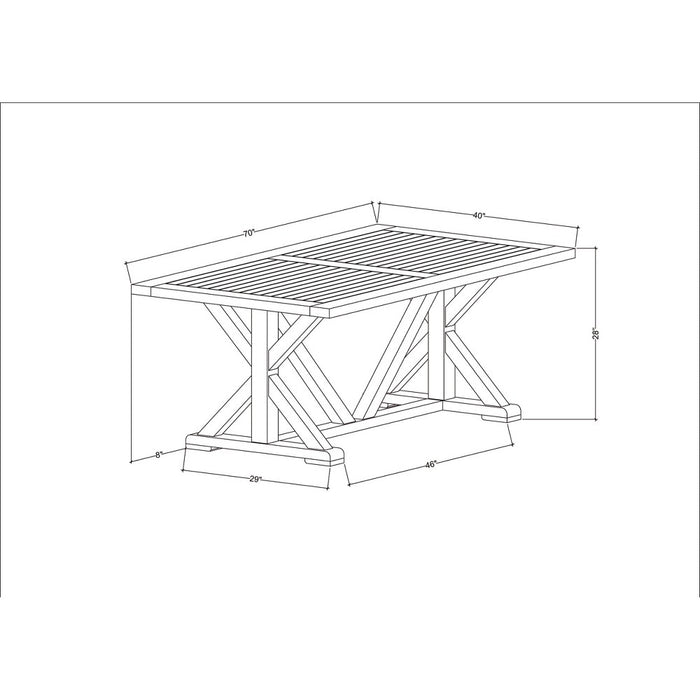 Morie Farmhouse Wood Rectangle Dining Table - Brown - Threshold™ (LOCAL PICKUP ONLY)