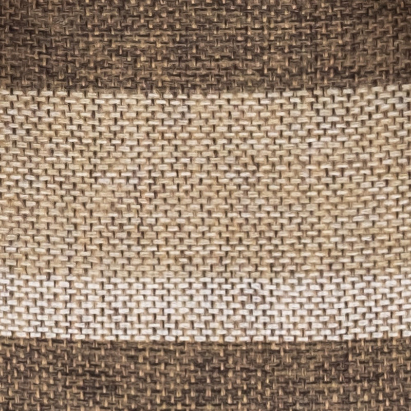 Sweet Home Collection Bradford Striped U Shaped Memory Foam 17" x 16" Chair Cushion, Chocolate/Beige, pack of 2 piece