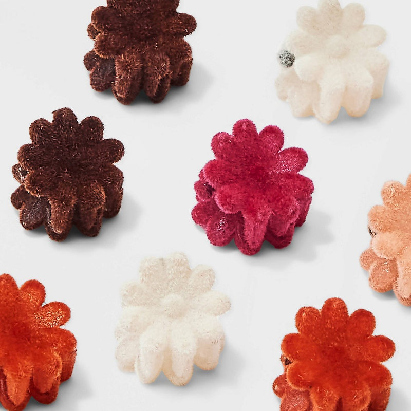 Flocked Mini Daisy Claw Hair Clip Set 10pc - Wild Fable™