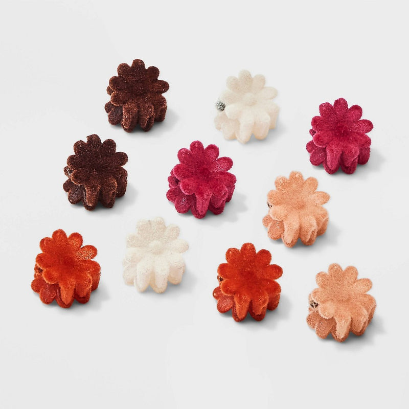Flocked Mini Daisy Claw Hair Clip Set 10pc - Wild Fable™