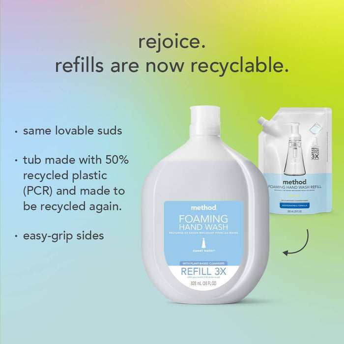 Method Foaming Hand Soap Refill - Sweet Water - 28 fl oz