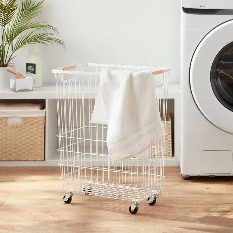 Wire Rolling Laundry Hamper - Brightroom™ (LOCAL PICKUP ONLY)