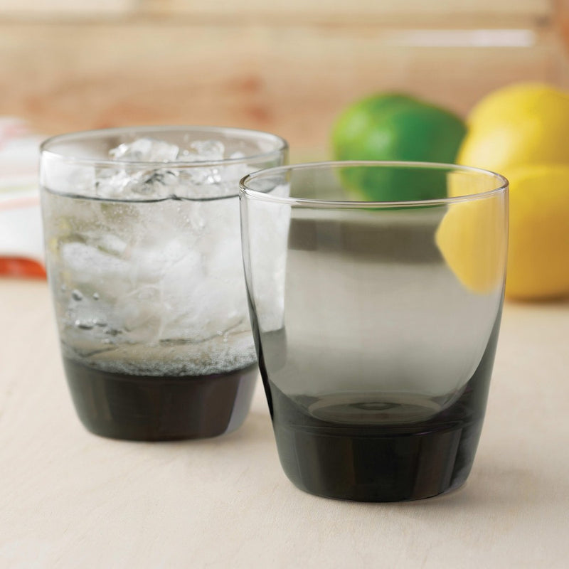 SINGLE GLASS 6Libbey Classic Smoke 16-Piece Tumbler and Rocks Glass Set (LOCAL PICKUP ONLY)