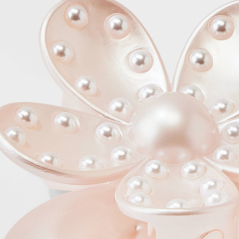 Pearlized Gem Flower Claw Hair Clip - Wild Fable™ Pink