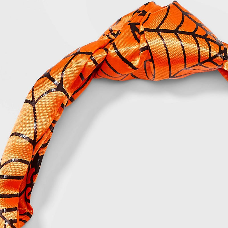 Spiderweb Top Knot Headband - Orange