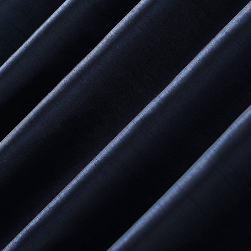 84"x50" Evelina Faux Dupioni Silk Thermal Extreme 100% Blackout Back Tab Curtain Panel Navy - Sun Zero