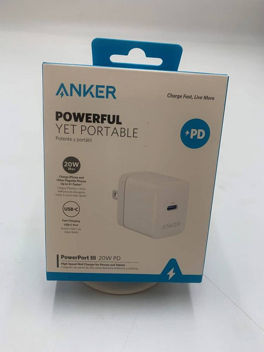 Anker PowerPort III 20W USB-C Power Delivery Wall Charger - White *NEW & SEALED*