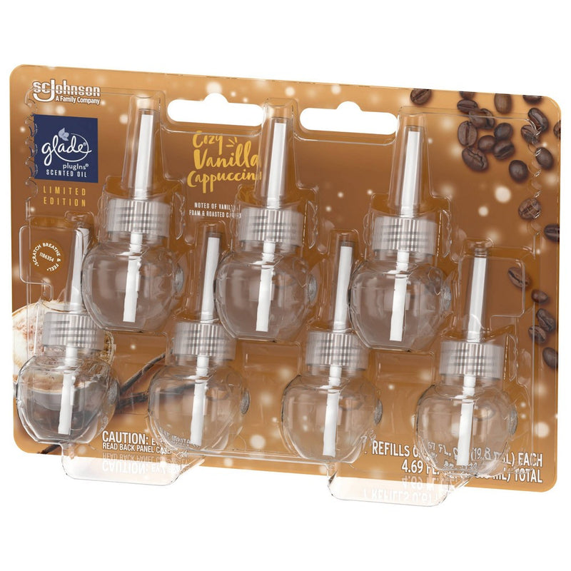 Glade PlugIns Scented Oil Air Freshener - Cozy Vanilla Capuccino - 4.69oz/7pk