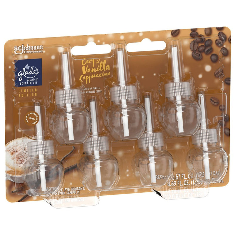 Glade PlugIns Scented Oil Air Freshener - Cozy Vanilla Capuccino - 4.69oz/7pk