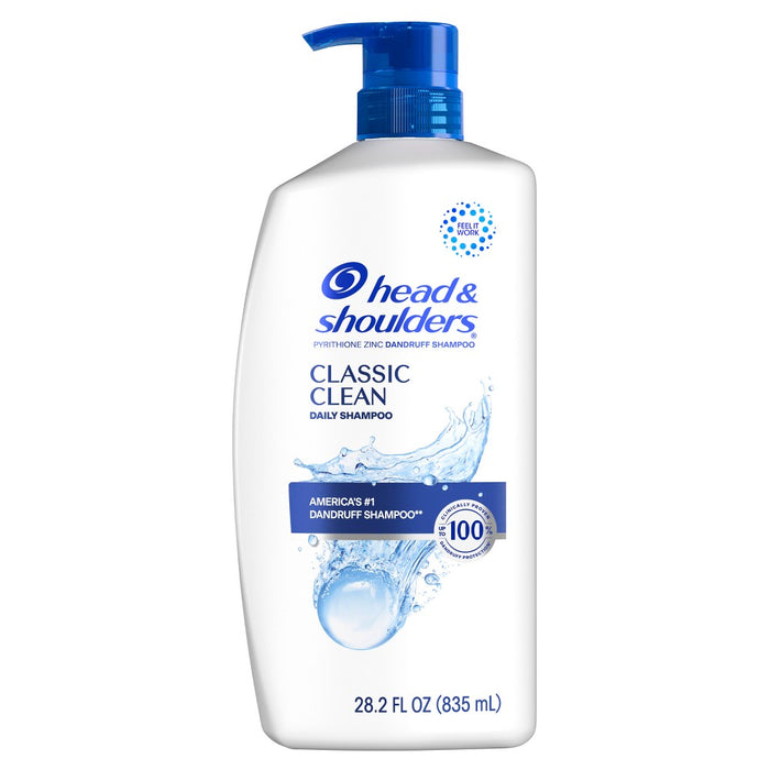 Head & Shoulders Dandruff Shampoo, Anti-Dandruff Treatment, Classic Clean for Daily Use, Paraben-Free - 28.2 fl oz