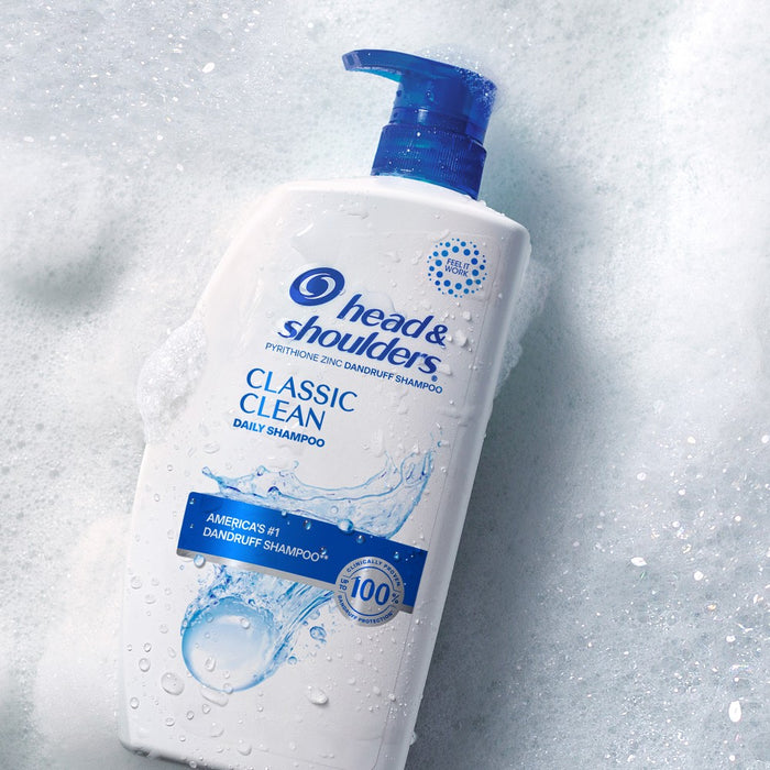 Head & Shoulders Dandruff Shampoo, Anti-Dandruff Treatment, Classic Clean for Daily Use, Paraben-Free - 28.2 fl oz