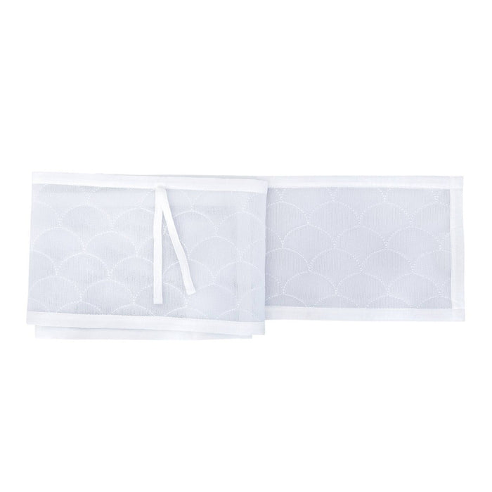 BreathableBaby Breathable Mesh Crib Liner - Deluxe Sheer Quilted Collection - Scallops