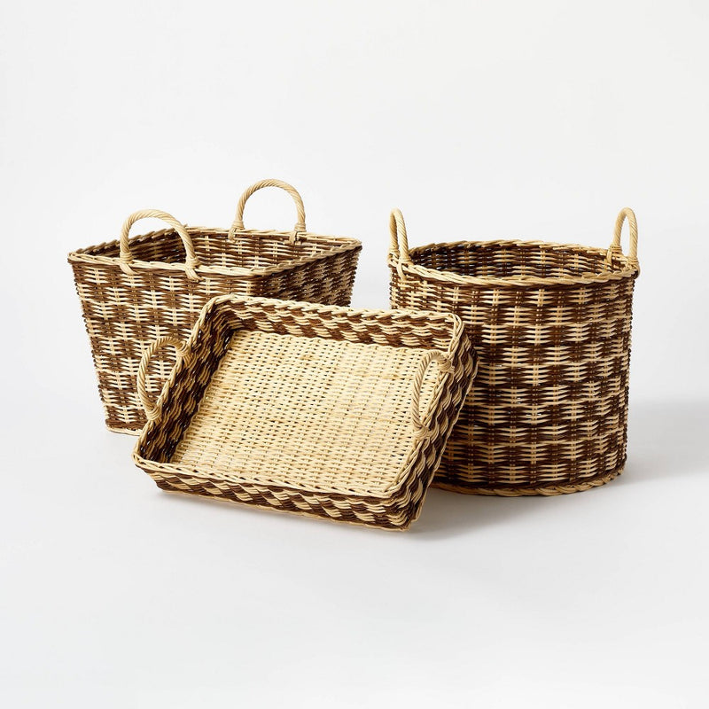 Woven Recta Checker Gathering Tray - Threshold™ designed with Studio McGee