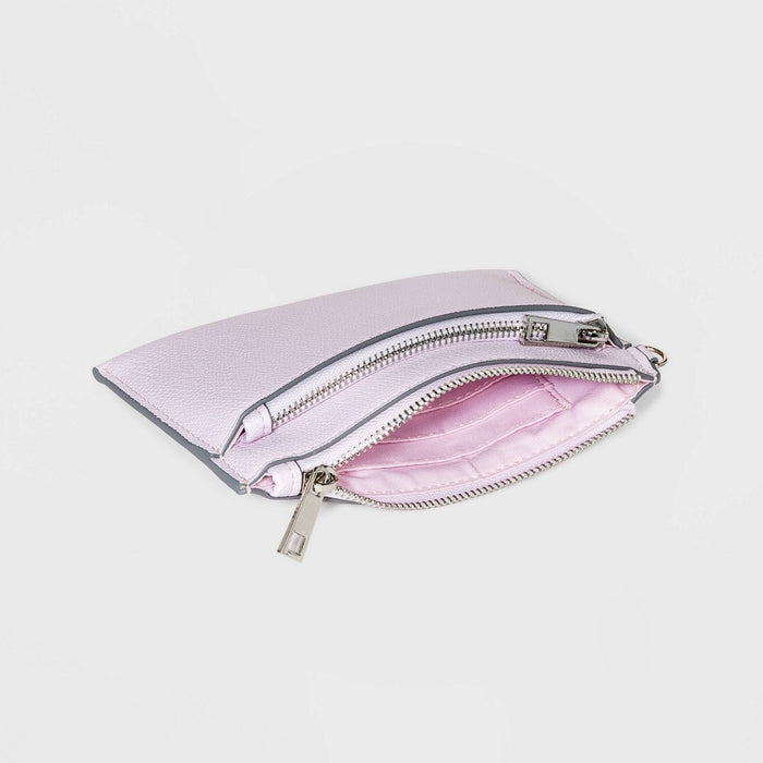 Double Zip Wristlet Pouch - A New Day™ Lilac