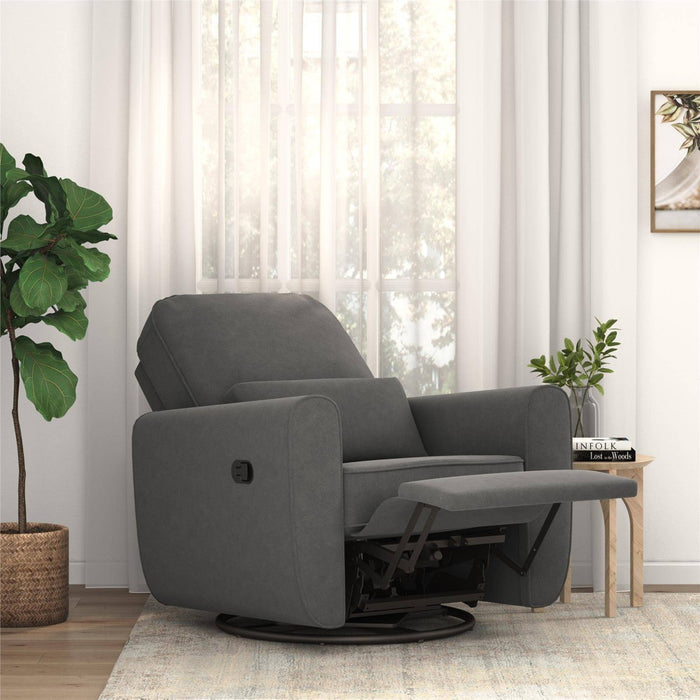 Baby Relax Kennedy Nursery Gliding Recliner Upholstered Accent Chair - Gray (LOCAL PICKUP ONLY)