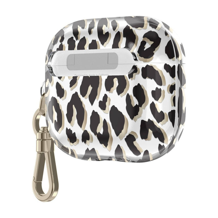 Kate Spade New York Protective AirPods (3rd generation) Case - City Leopard Black/Gold Foil/Clear