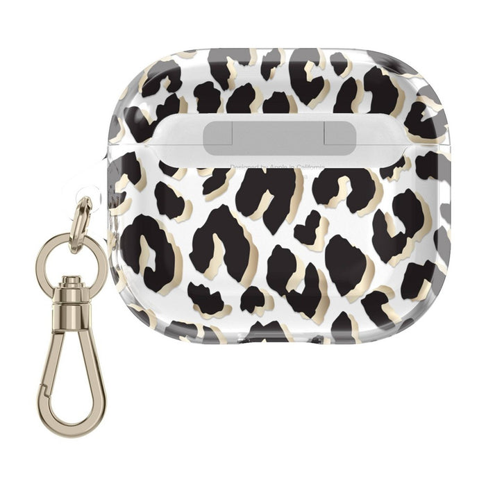 Kate Spade New York Protective AirPods (3rd generation) Case - City Leopard Black/Gold Foil/Clear