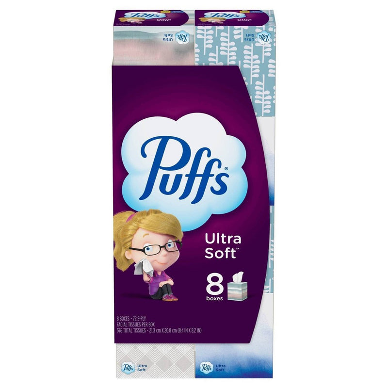 Puffs Ultra Soft Facial Tissue - 8pk/72ct