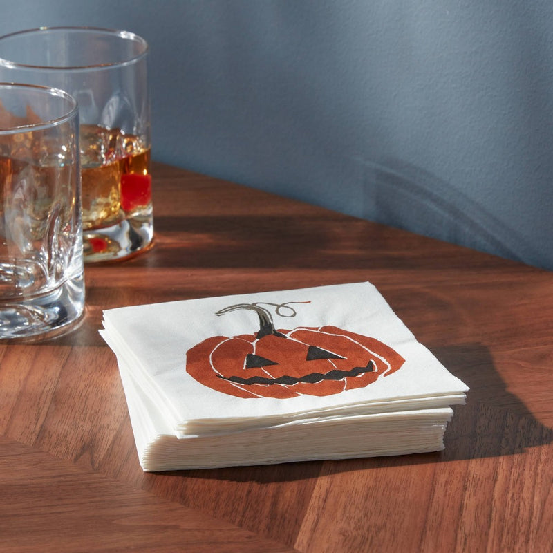 20ct Bev Disposable Napkins 'Pumpkin' - Threshold™
