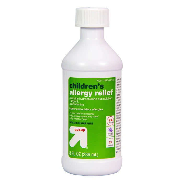 Children's Cetirizine Hydrochloride Allergy Relief Liquid - Grape - 8 fl oz - up & up™