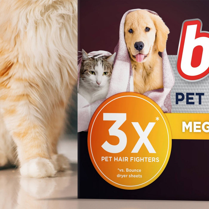 Bounce Pet Hair and Lint Guard Mega Dryer Sheets - Fresh - 180ct