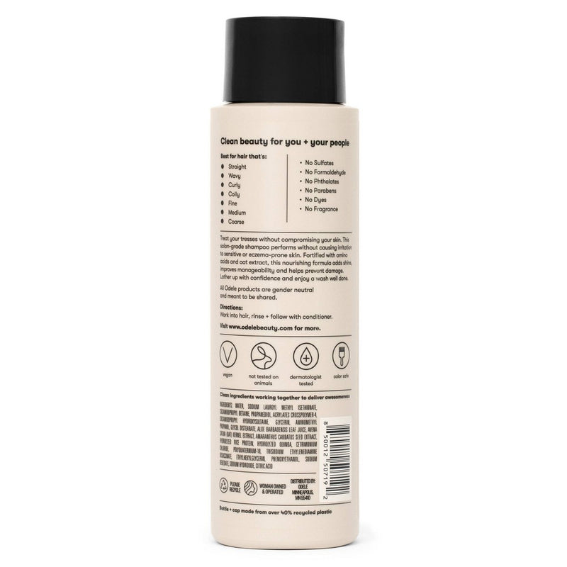 Odele Ultra-Sensitive Shampoo Clean, Fragrance and Sulfate Free for Eczema and Sensitive Skin - 13 fl oz