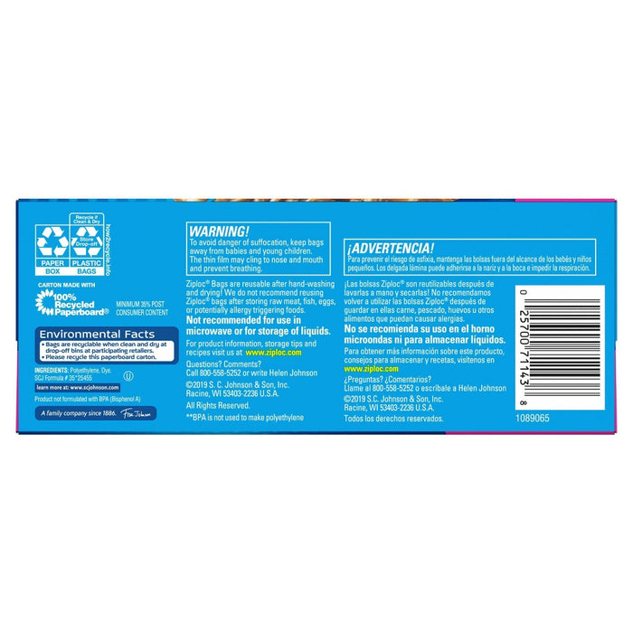 Ziploc Snack Bags with Grip 'n Seal Technology - 90ct