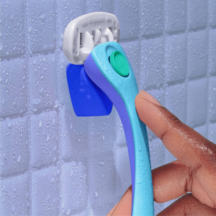 Billie Women's Razor Handle with Magnetic Holder & 2 Blade Refills - Waterpark