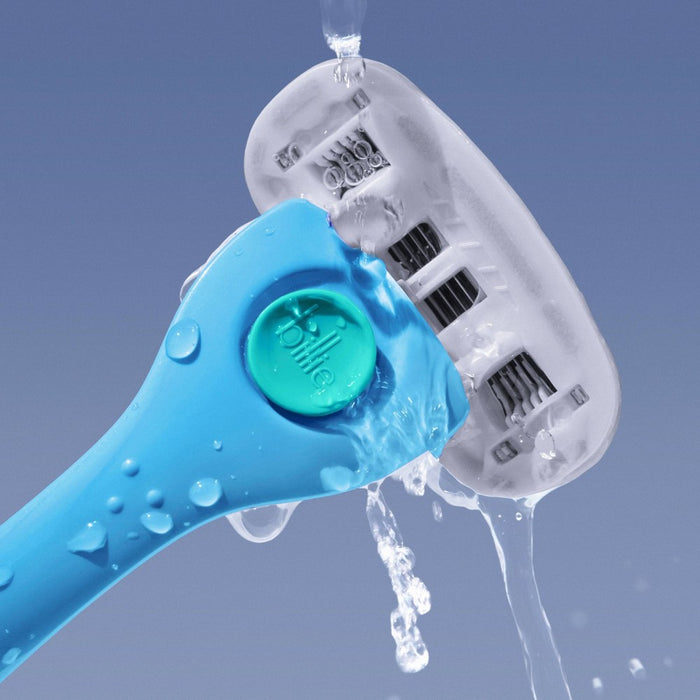 Billie Women's Razor Handle with Magnetic Holder & 2 Blade Refills - Waterpark