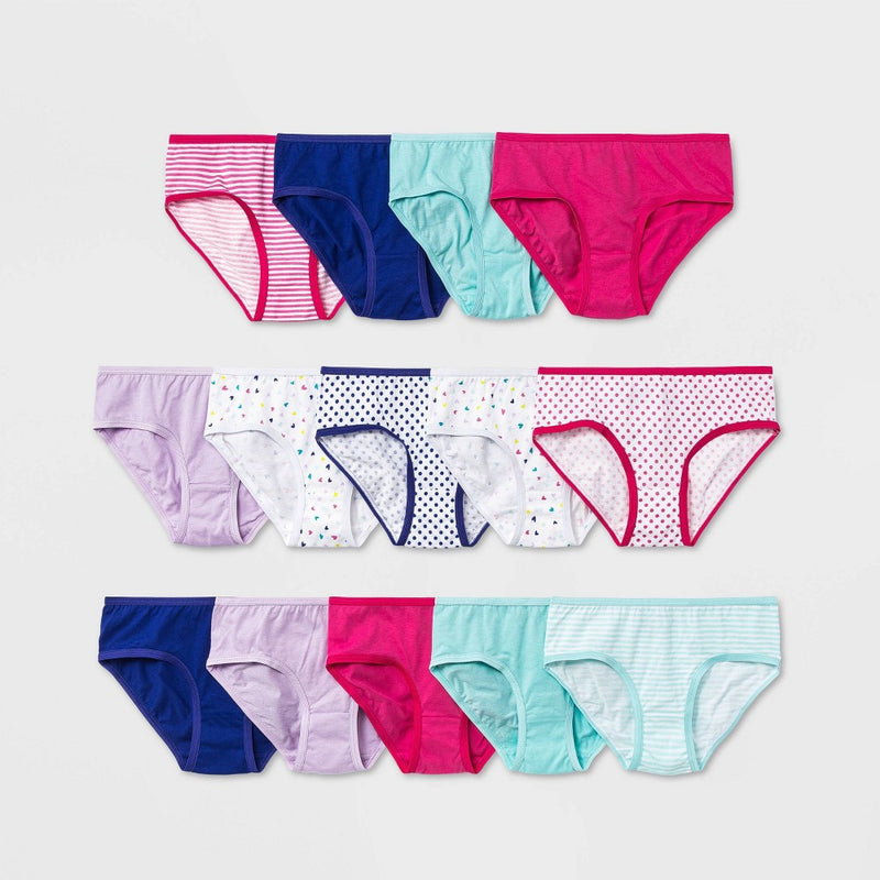 Girls' 14pk Cotton Briefs - Cat & Jack™ 14