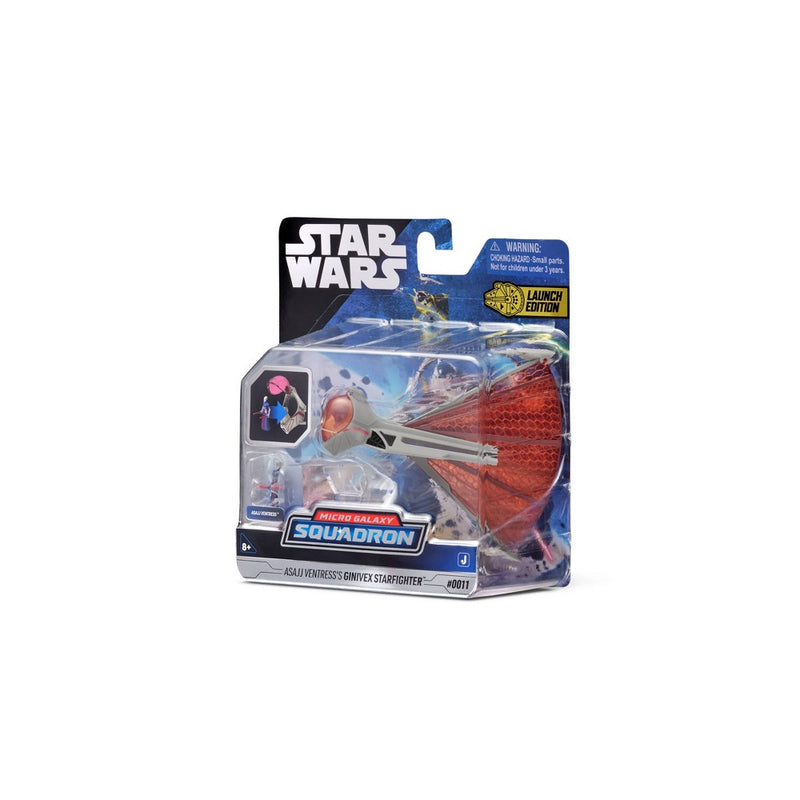 Star Wars Micro Galaxy Squadron Asajj Ventress Ginivex Startfighter 3" Small Vehicle & Figure