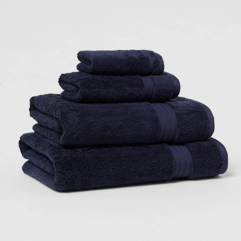 Antimicrobial Oversized Bath Towel Navy - Threshold™