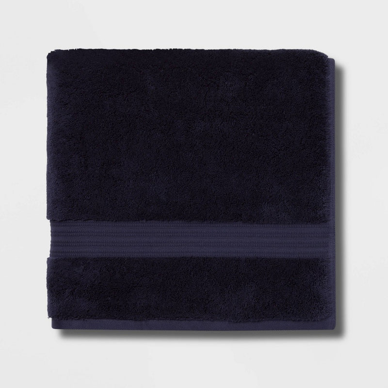 Antimicrobial Oversized Bath Towel Navy - Threshold™