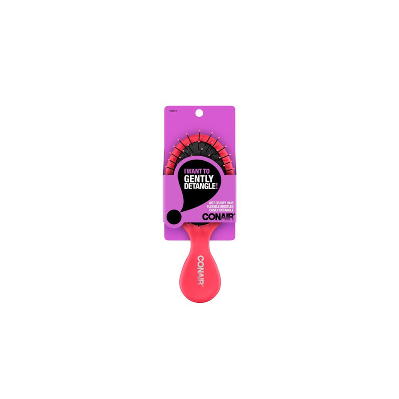 Conair No More Knots Detangle Mid-Size Cushion Hair Brush - Colors May Vary