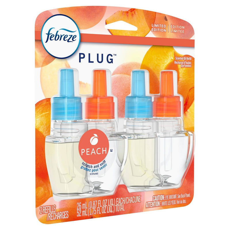 Febreze Plug Refill with Fade Defy Technology - Peach - 2ct