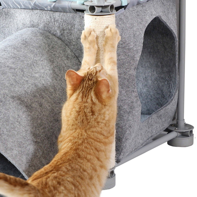 Kitty City Mega Gym Cat Tower - Gray/Blue