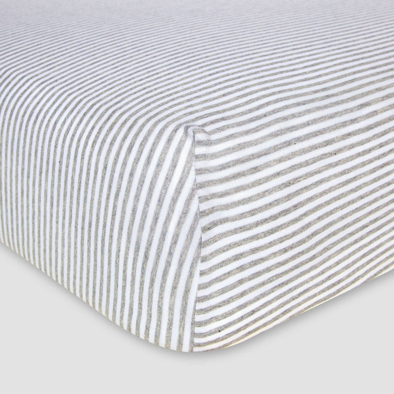 Burt's Bees Baby® Organic Fitted Crib Sheet - Bee Essentials - Heather Gray