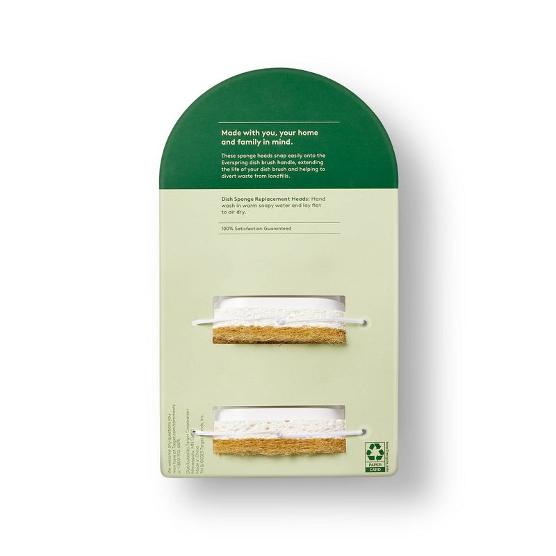 Dish Sponge Replacement Heads - 2ct - Everspring™