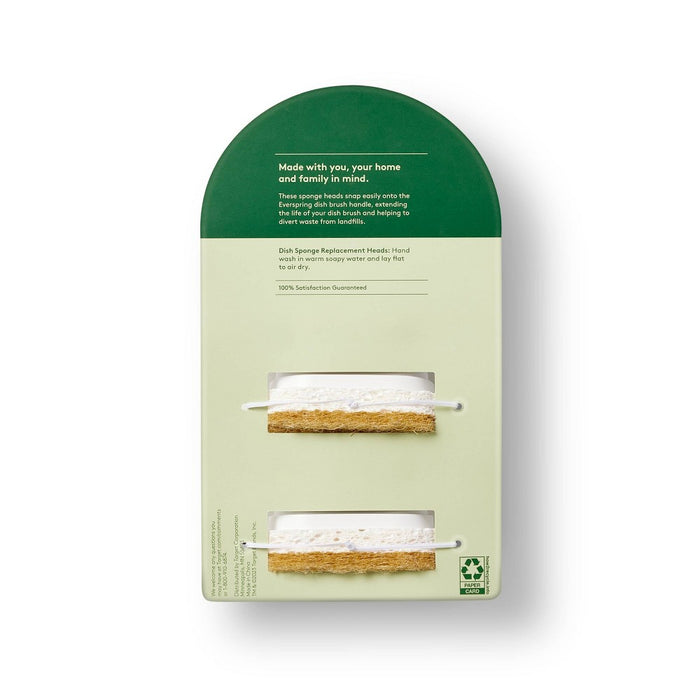Dish Sponge Replacement Heads - 2ct - Everspring™