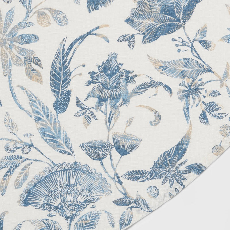 70" Cotton Floral Round Tablecloth Blue - Threshold™