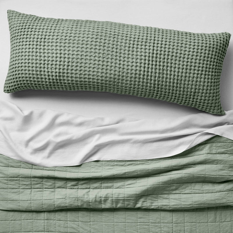 Waffle Body Pillow Cover Sage Green - Casaluna™
