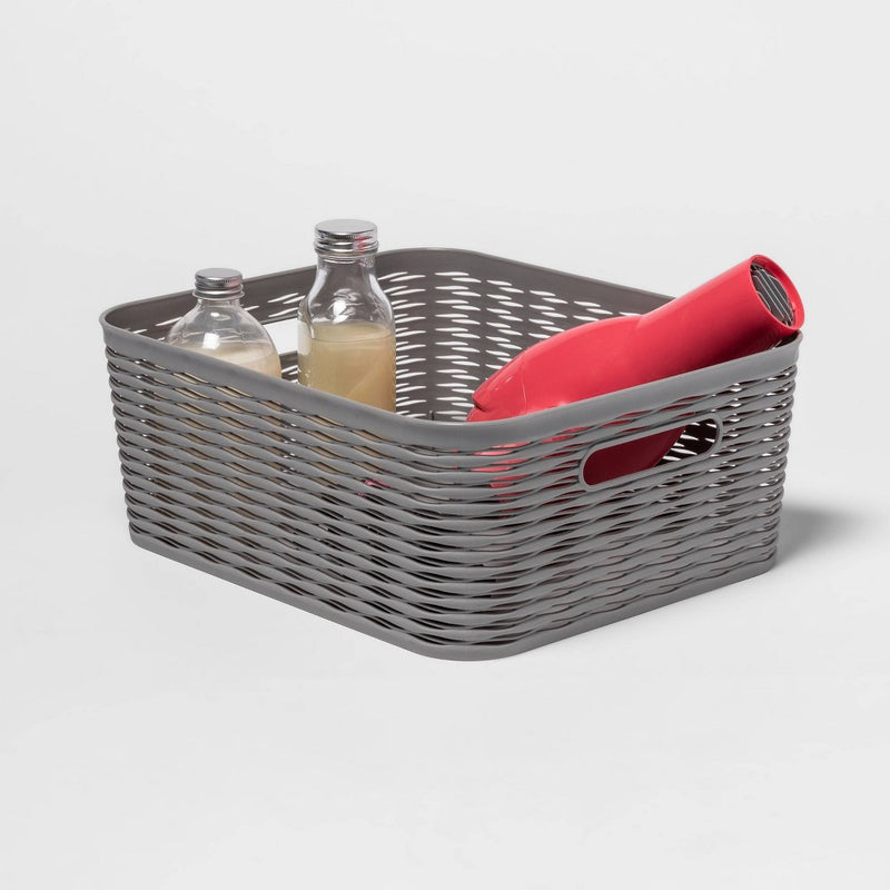 Wave Medium Storage Bin Gray - Brightroom™