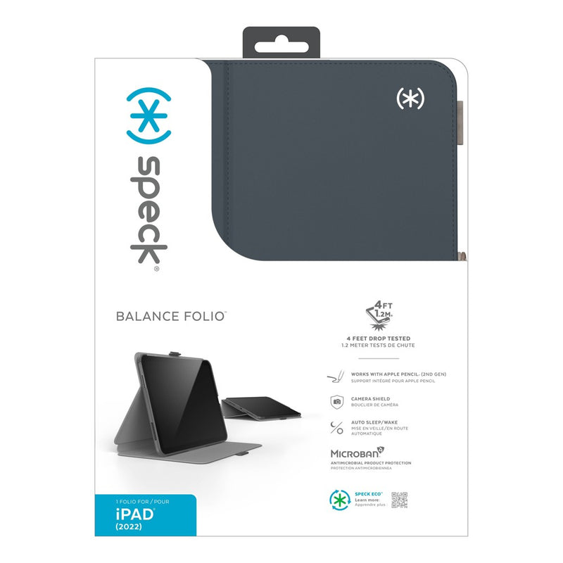 Speck Balance Folio "R" Protective Case for iPad 10.9" (10th Gen) - Charcoal