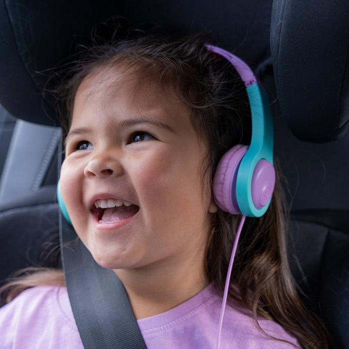 JBuddies Gen 2 Folding Kids Wired Headphones - Purple/Teal